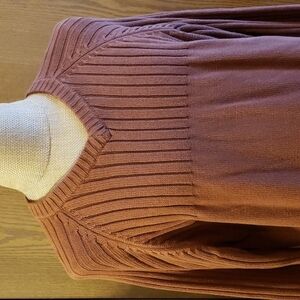 Columbia rust orange ribbed heavy weight sweater